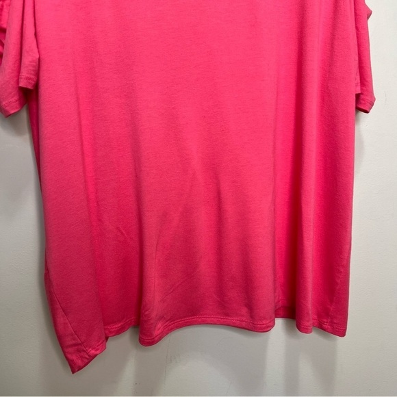 Kim & Cami Pink Cold Shoulder Tshirt Size 1X NWT - Picture 8 of 9